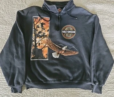 Винтажная женская толстовка с капюшоном Harley Davidson L Daytona Bike Week 1994 США - Изображение 1 из 4