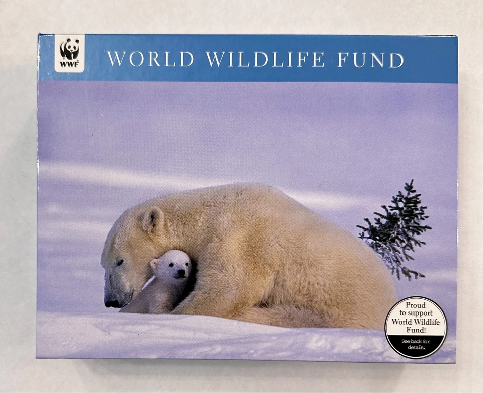 BARNES & NOBLE New World Wildlife Fund Christmas cards 20 cards/21envelopes (5" x 7")