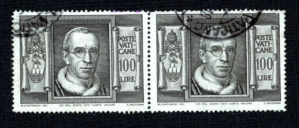 Stamps Vatican City, Scott 131 used pair - Image 1 of 1