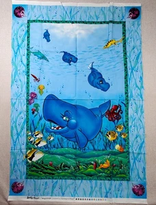 "Spouty and Friends" © Wyland Edredón Infantil Colgante de Pared Panel de Tela 30" x44" - Imagen 1 de 3
