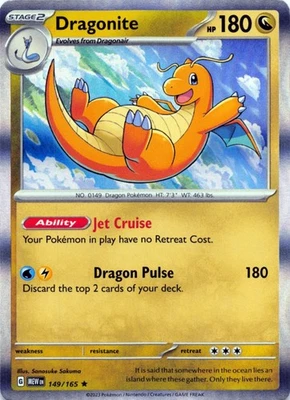 Dragonite 149/165 - HOLO - SV: Scarlet & Violet 151 - NM - Image 1 of 2