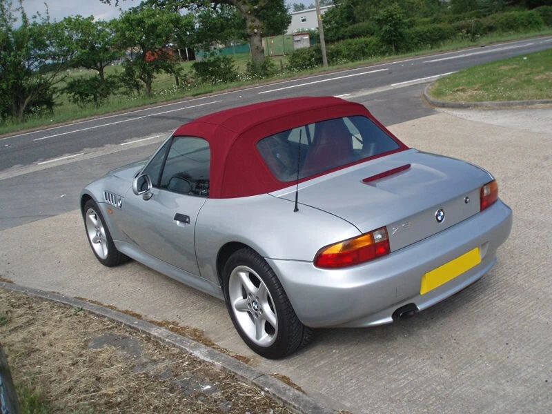 BMW Z3 - New Burgundy Mohair hood with Plastic rear screen - Image 1 of 1