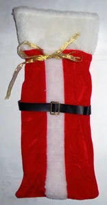 Christmas Santa Red Sack Bag Gift Wrap Holiday Decor 5"X12 1/2" - Picture 1 of 3