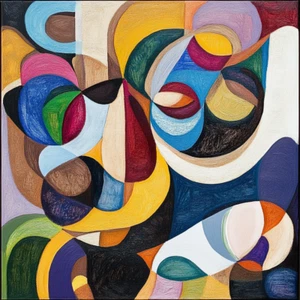 Arte abstracto colorido lienzo moderno arte de pared impresión colorida - Imagen 1 de 1