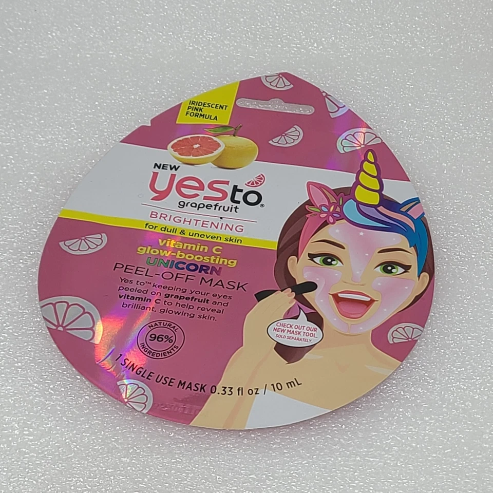 Mascarilla facial despegable Yes To Grapefruit iluminadora de vitamina C que aumenta el brillo de unicornio Foto 1 de 1