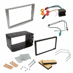 Vauxhall 2 DIN Silver Radio Stereo Facia Fascia Adaptor Cage Fitting Kit - Picture 1 of 5