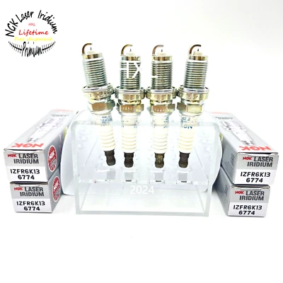 Juego de 4 bujías láser iridio 1,5 L para Honda Fit NGK IZFR6K13 6774 2007-2011 Foto 1 de 2