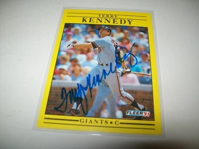 1991 FLEER TERRY KENNEDY AUTOGRAPH SIGNED AUTO #263 SAN FRANCISCO GIANTS - Image 1 of 2