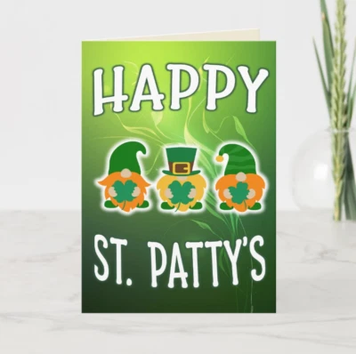 Happy St. Patty's! - 5.5" x 8.5" Greeting Card with Writing Space Inside - Image 1 of 4