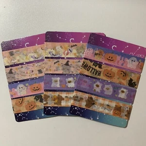 Kawaii Halloween Washi Tape Sample Card (3 Yd total) FREE SHIPPING - Picture 1 of 5