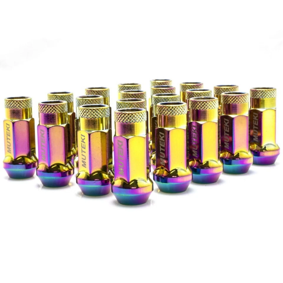 Tuercas de extremo abierto Muteki SR48 (12x1,25, juego/20, cromo neón) 48 mm 32905N Foto 1 de 4