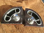 1920's-1930's pair of recessed ashtrays with built-in cigar lighter