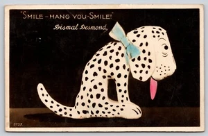 Postcard Dismal Desmond Dalmatian by Richard Ellott Dog Canis familiaris RPPC - Picture 1 of 2