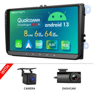 DVR+CAM+Android 13 8Core 6+64G For VW Golf 6 Jetta Polo Car Stereo CarPlay Radio - Picture 1 of 24