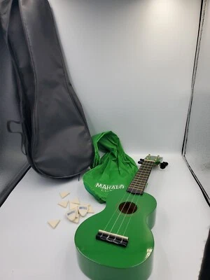 MAHALO NUBONE 4 STRING UKULELE U-30GN  GREEN  WITH BAG PRE-OWNED - Image 1 of 4