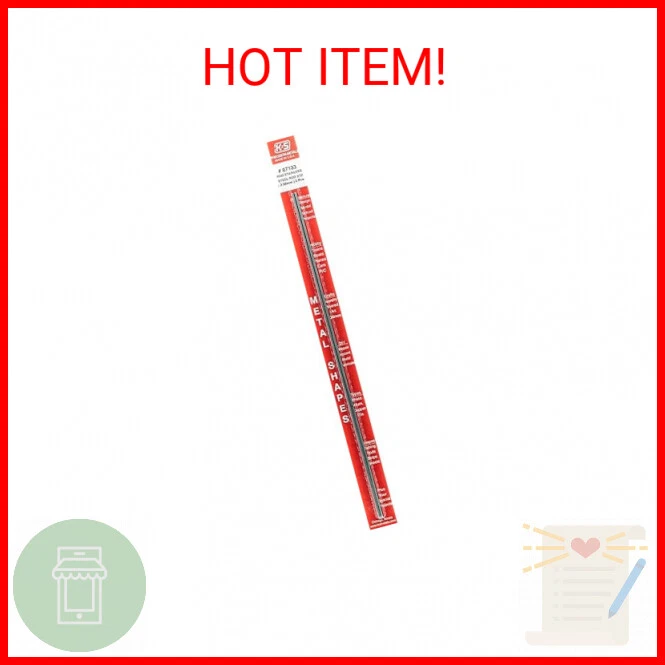 K&S 87133 Round Stainless Steel Rod 3/32" 2 Pcs Carded