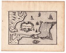 Gravure XVIIe Saint Malo Bretagne Ille-et-Vilaine Christophe Tassin 1634