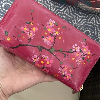 Auténtica Cartera Larga Fendi Cremallera Alrededor Rosa Caliente - Diseño Personalizado *Leer Foto 1 de 4