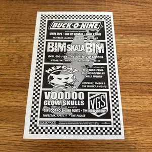 Flyer de colección White Kaps Mostaza Bim Escala Bim Concert Show @ The Whiskey - Imagen 1 de 8