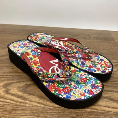 Brighton Hermosas Chanclas Florales Plataforma Cuña Sandalias Espuma Mujer Talla 9” Foto 1 de 4