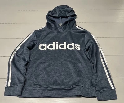 BOYS YOUTH ADIDAS HOODIE LONG SLEEVE PULLOVER LOGO SWEATSHIRT SIZE M 10/12 - Image 1 of 4