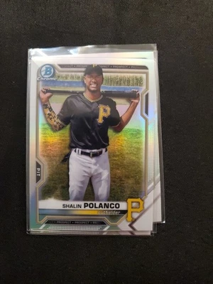 2021 Bowman Draft - Chrome Refractor #BDC-176 Shalin Polanco (RC) (Y) - Image 1 of 2