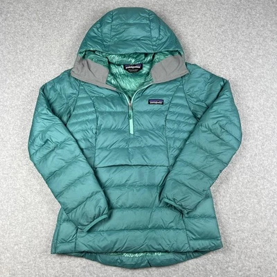 Suéter Patagonia Plumón de Ganso Sudadera con Capucha Pullover Puffer Anorak Chaqueta XS Mujer Verde Foto 1 de 4