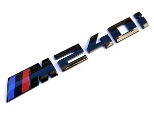 Fit For BMW M240i Gloss Black Style Rear Trunk Emblem Badge M Sticker - Picture 1 of 3