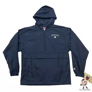 Champion Arizona Wildcats Windbreaker Youth XL Extra Large Hooded Navy 1/2 Zip