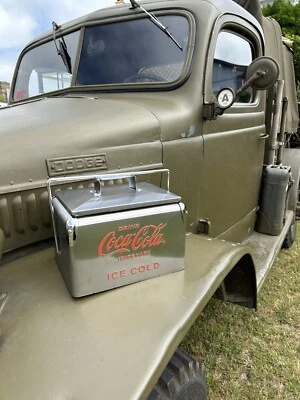 Coca Cola Coke Vintage Retro Stainless Cooler Vw Air Cooled Split screen - Small - Image 1 of 4