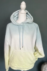 Sudadera con capucha GAP Sweats Pastel Ombre azul blanco amarillo neón para mujer talla pequeña - Imagen 1 de 6