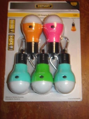Defiant LED Light Hanging Bulb Lights  40 Lumen 5/Pack Multicolors   (LLB-9) - Image 1 of 4