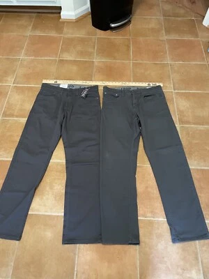 IZOD Pants Mens 32 32 Regular Fit Jeans Grey Chino Outdoor Casual Stretch X TWO - Image 1 of 4