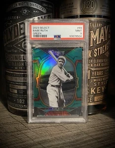 George Herman Babe Ruth PSA 9 BOOKEND 1/5 Super SP 2023 Select Green Panini - Picture 1 of 5