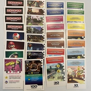Monopoly Nintendo MARIO KART Replacement CARDS ONLY Parts Pieces 2018 - Picture 1 of 2