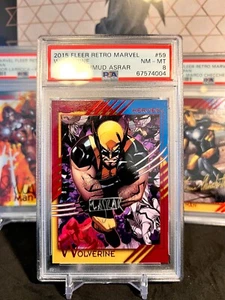 ⭐️ WOLVERINE 2015 MARVEL FLEER RETRO INSERT #59 PSA 8 NM-MT AUTO 🔥 AUTOGRAPH - Picture 1 of 2