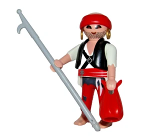 Playmobil Schiffbrüchiger Piratenhüttenjunge mit Tasche und Angelspeer - C4 - Bild 1 von 4