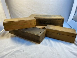 Vintage antike Werbeschästen aus Holz 4 Stück - Bild 1 von 12
