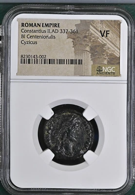 CONSTANTIUS II 337-361 AD. BI CENTENIONALIS (CYZICUS) BATTLEHORSE 8230143-002 - Image 1 of 4