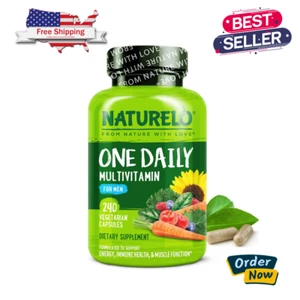 NATURELO One Daily Multivitamin for Men - 240 Vegetarian Capsules - Picture 1 of 8