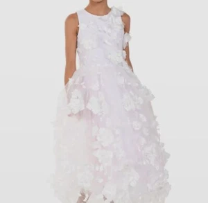 $310 Zoe Ltd Girl's Pink 3D Flower Applique Sleeveless Dress Size 6 - Picture 1 of 3