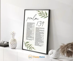Psalm 139 Bible Bible Verse Wall Art Scripture Prints Christian Home Decor -PD20 - Picture 1 of 17