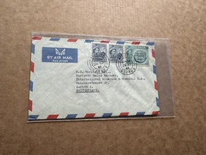 Cyprus 1961 Cover to Switzerland +Bi-Color Franking QEII #SG189X2+194 =31M Rate - Picture 1 of 2