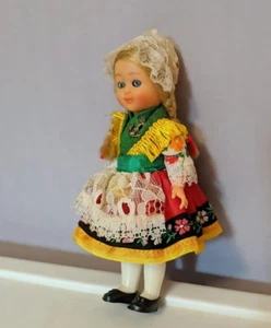 Vintage 1970s International Dutch or German Girl Blonde Doll Anchor on Chest - Picture 1 of 12
