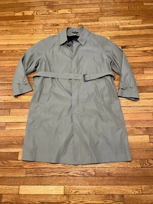 Chaps Ralph Lauren Trench Coat Overcoat Lined Microfiber Men’s 44L Beige Tan - Image 1 of 4