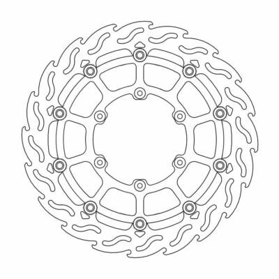 Yamaha YZ 450 F 2003-2022 Moto Masters Supermoto Front Racing Flame Brake Foto 1 de 4