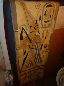 Antique 1920’s Egyptian Revival Applique Art Deco Period 18” X 48” - Picture 1 of 8
