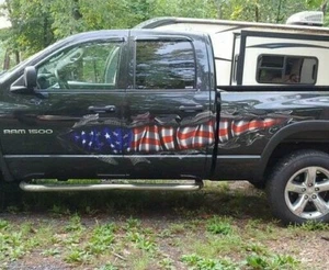 Full Color Car Side Graphics, USA Flag Car Vinyl, USA Flag Car Side Graphics - Bild 1 von 12