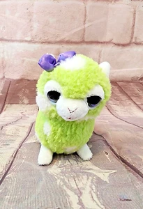 Applause SAPASTEL Llama 8" Plush Lime Green Polka Dot Plush Stuffed Animal Toy - Picture 1 of 7