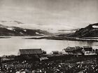 1924 Vintage SCANDINAVIA Photo Art Norway Finse Railway Snow Mountain Landscape